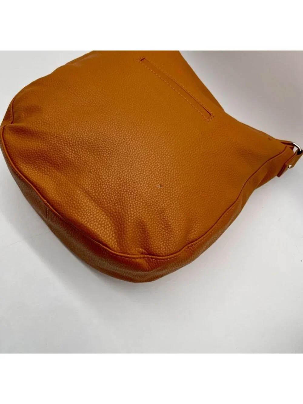 Thirty-One Tan Pebbled Faux Leather Hobo Bag